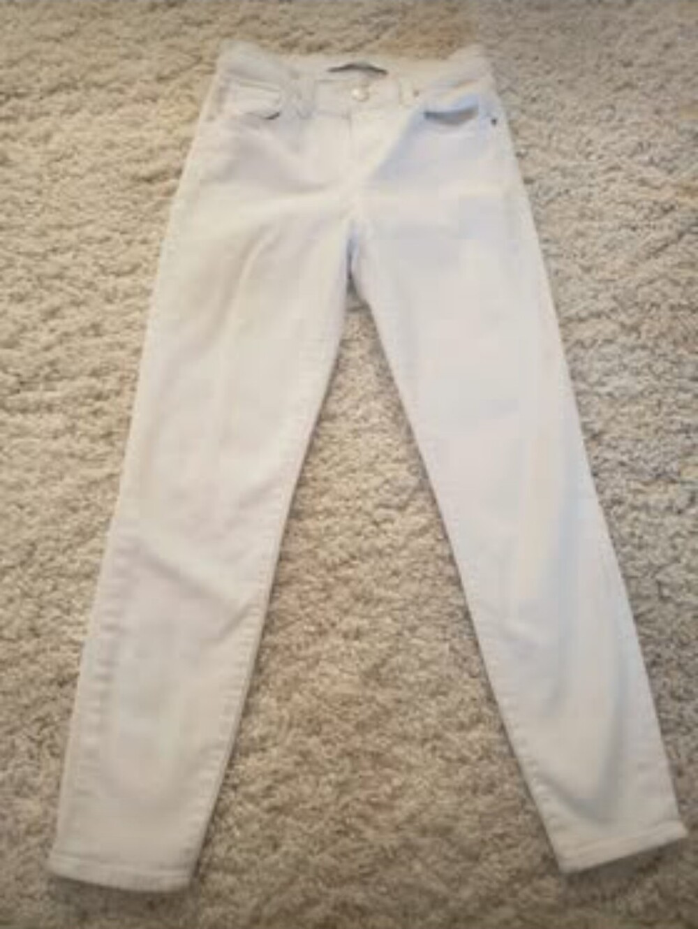 J Brand White Skinny High-Rise Jeans